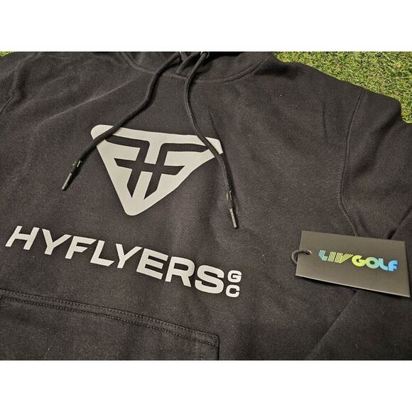 Liv Golf Hoodie Mens Medium Hyflyers GC Black Team Wear Phil Mickelson - Picture 2 of 7
